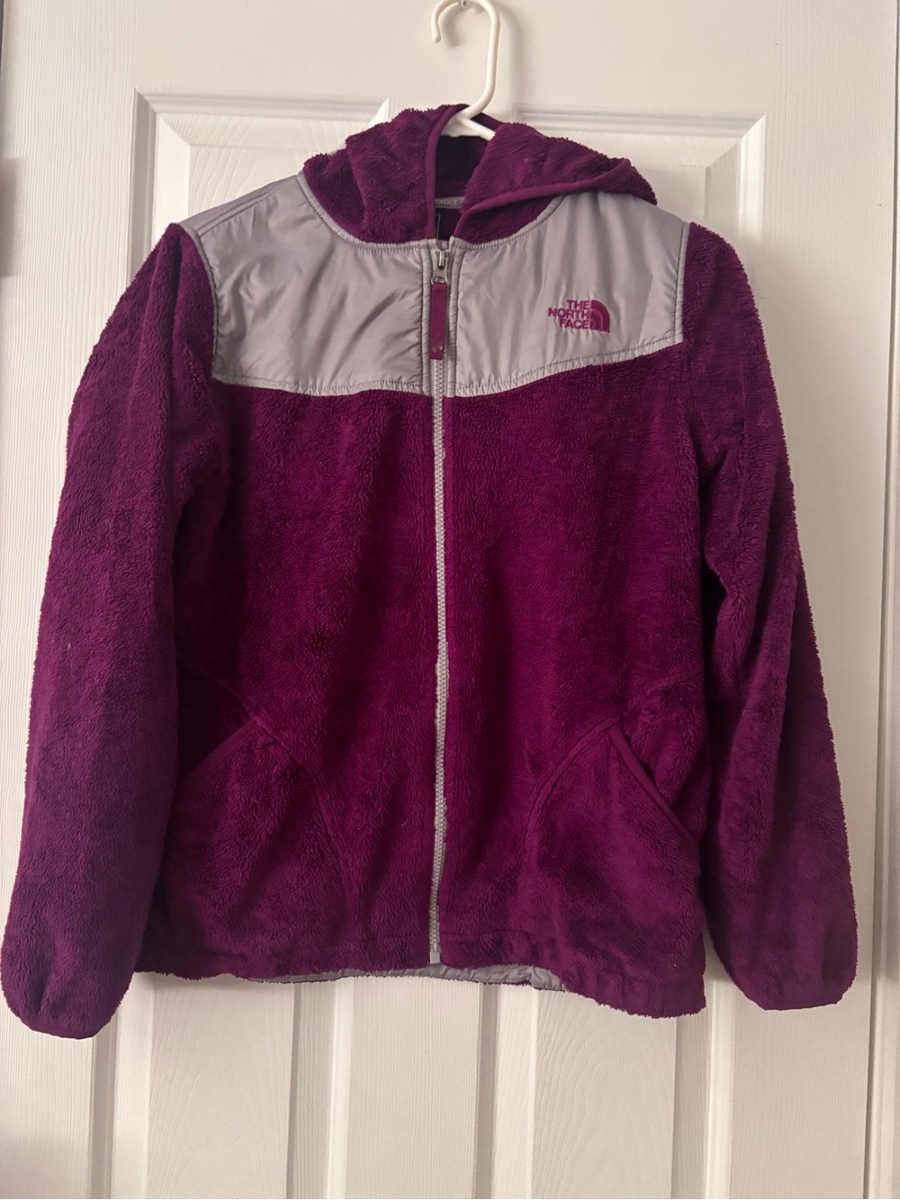 The North Face Girls' Purple and Gray Hooded Jacket